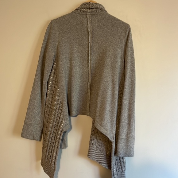 Anthropologie Saturday Sunday Grey Knit Open Front Cardigan - Picture 4 of 4